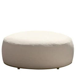 Pouf rotondo bianco Scacco di Ludovica & Roberto Palomba