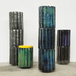 Pouf verde Stele