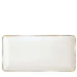Preta Oro Set di 6 piatti rettangolari in latte da 30 cm