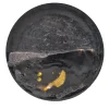 P11Sm Piatto decorativo rotondo nero e giallo