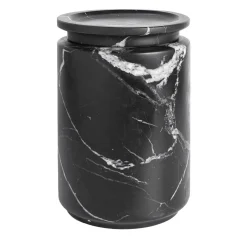 Pyxis Grande vaso di marquina nera di Ivan Colominas