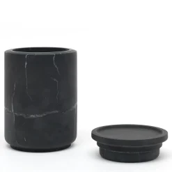Pyxis Grande vaso di marquina nera di Ivan Colominas
