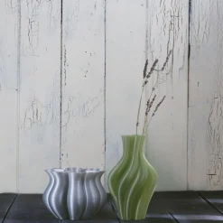 Quorifolium set di 2 vasi verde e bianco