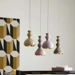 7307/R Lampada a sospensione Allegra Rosa Sabbiato