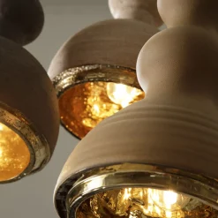 7307/R Lampada a sospensione Allegra Rosa Sabbiato