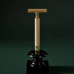 Rasoio di sicurezza cromato placcato oro
