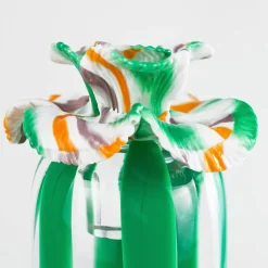 Rigadon con fiore Scultura in vetro veneziano di Eliana Gerotto