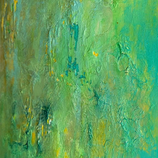 Rinascita Verde Dipinto Astratto di Giuseppe Caiafa