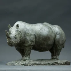 Rinoceronte Scultura in bronzo