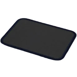 Rochelle Tovagliette rettangolari in pelle e uncinetto - Grigio e blu #2