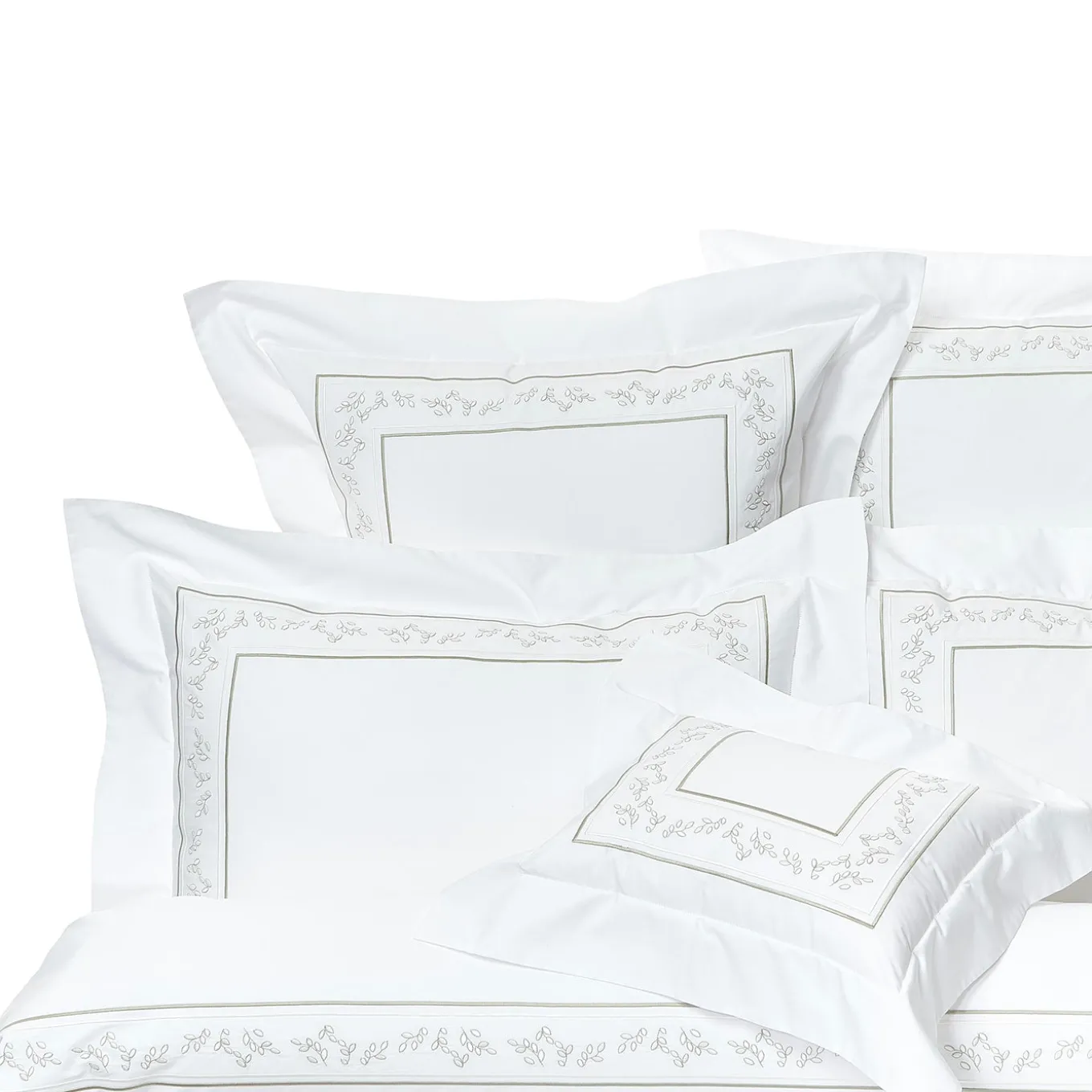 Roma Bianco e argento oliva US King Sham
