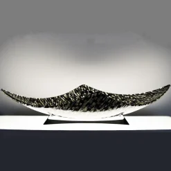 Rombo Sunshine Ciotola da centrotavola bianca e nera