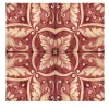 Rosso Ficus Indica Set di 4 piastrelle #4