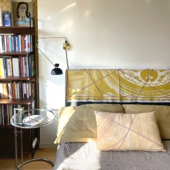 Runner Double Face Borromi in Giallo Zolfo e Rosso Granato