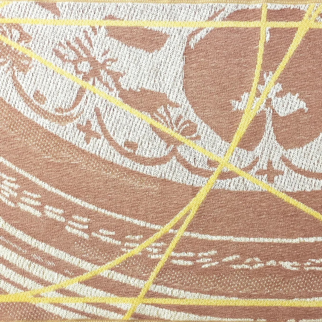 Runner double face Borromini in rosa e giallo Titty