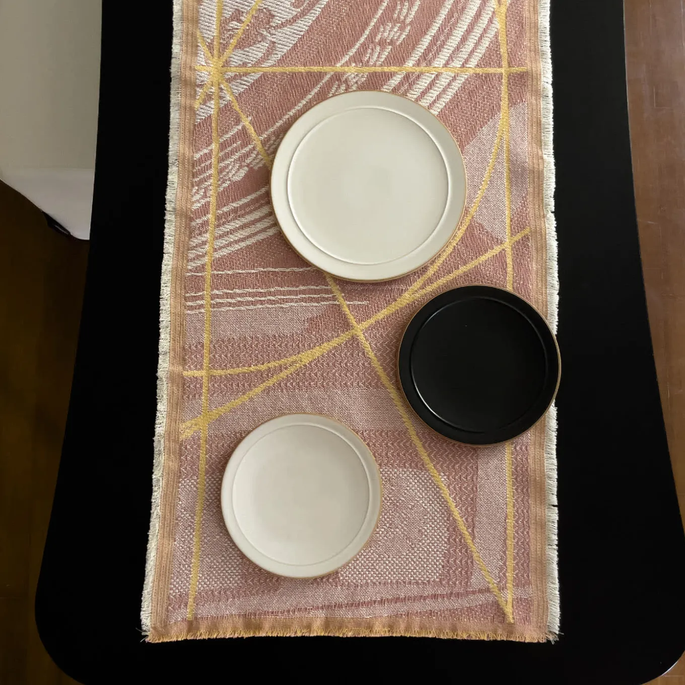 Runner double face Borromini in rosa e giallo Titty