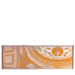 Runner double face Borromini in arancione Hermes e Blu Blitzblau