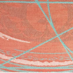 Runner double face Borromini in Tiffany e Rosso Rowan