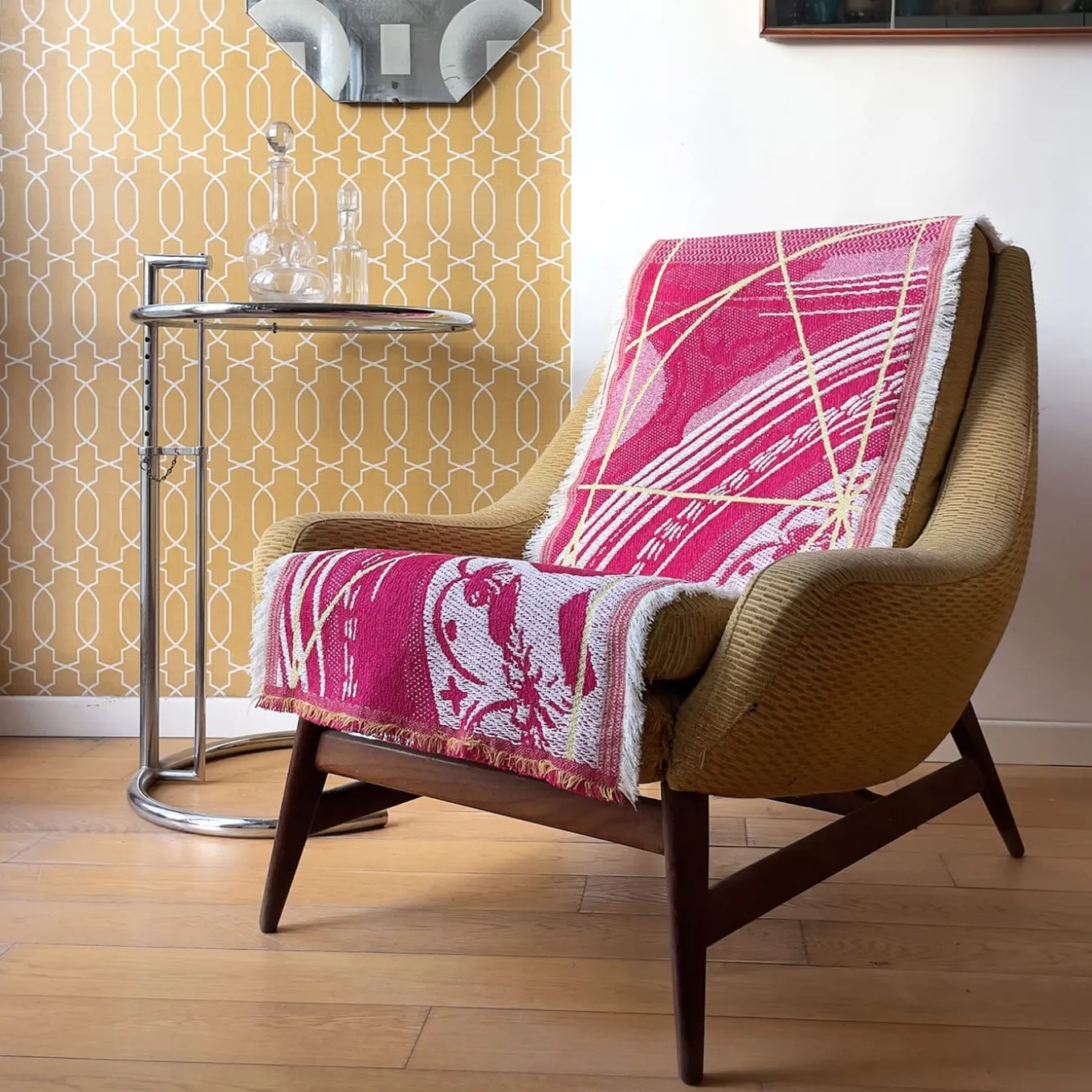 Runner Double Face Borromi in Fucsia e Giallo Plankton