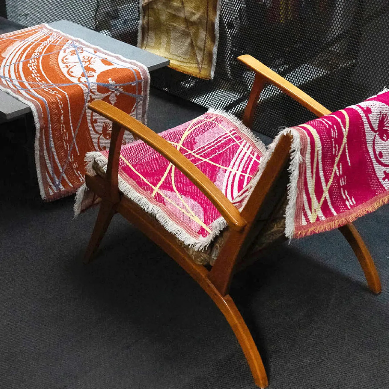 Runner Double Face Borromi in Fucsia e Giallo Plankton