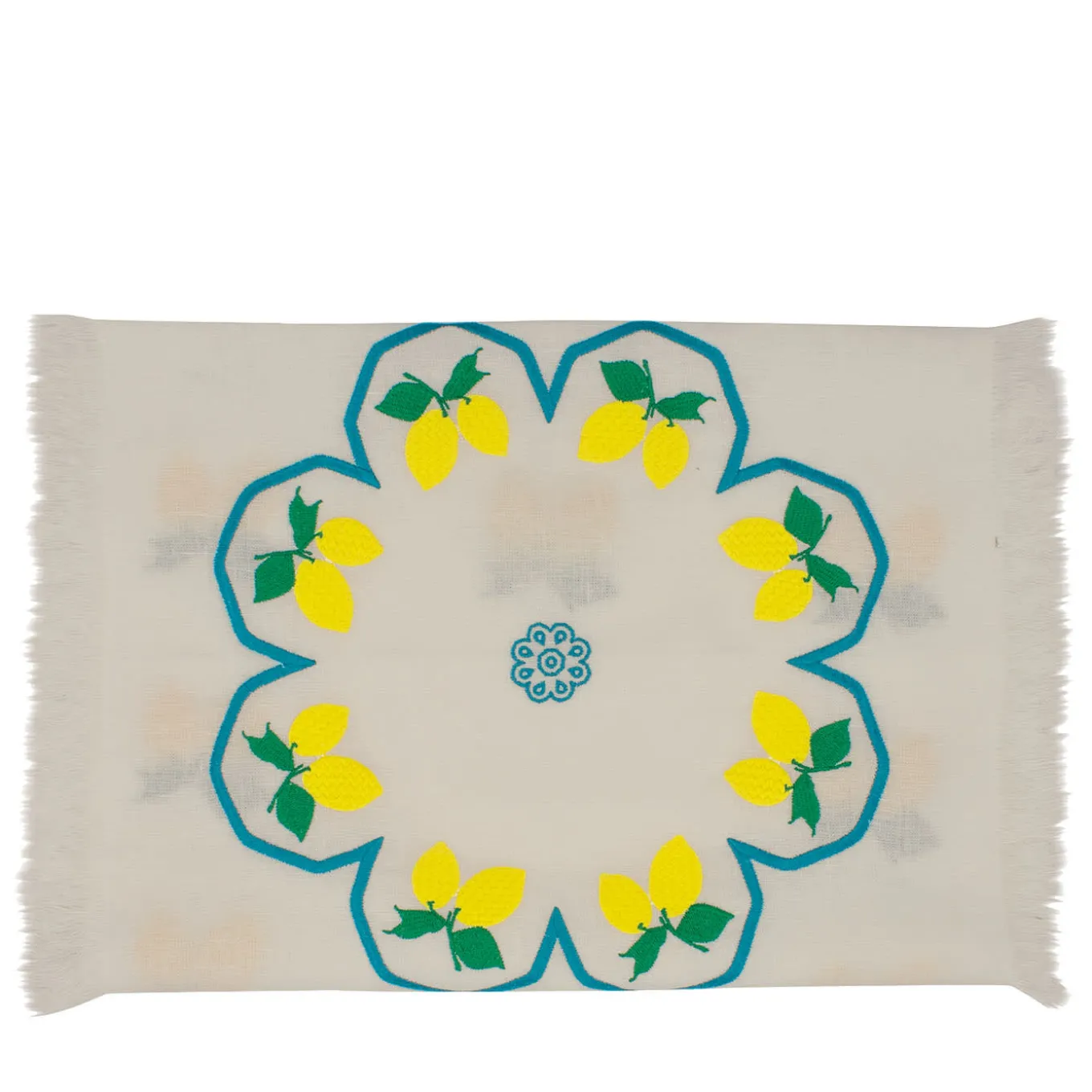 Runner Limoni multicolore con frange color taupe