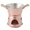 Salsiera in rame con base riscaldante