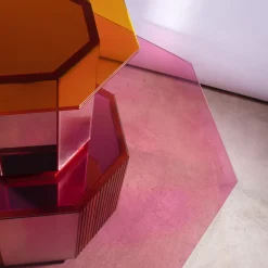 Sandra e Raimondo Tavolino da caffè in legno e vetro