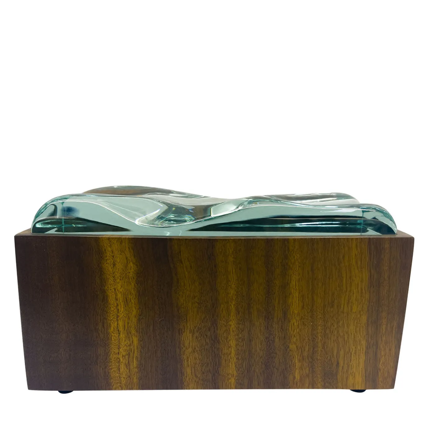 Scatola decorativa in cristallo e bois de Rosewood