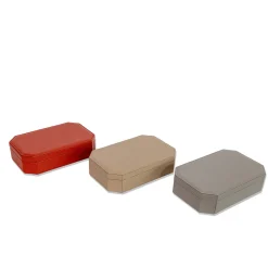 Scatola Del Monte 25 in legno e pelle beige Tamarone