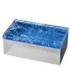 Scatola in ottone con quarzo azzurro