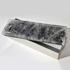 Scatola in ottone di quarzo verde scuro