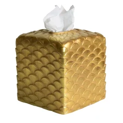 SCATOLA PER FAZZOLETTI DI CARTA PAVONE - ORO