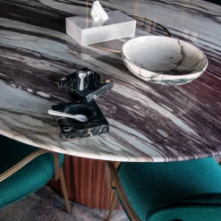 Scatola per tessuti in marmo bianco