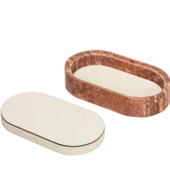 Scatola piccola in pelle e marmo Giza #1