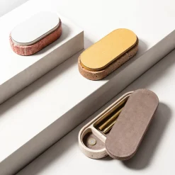 Scatola piccola in pelle e marmo Giza #1