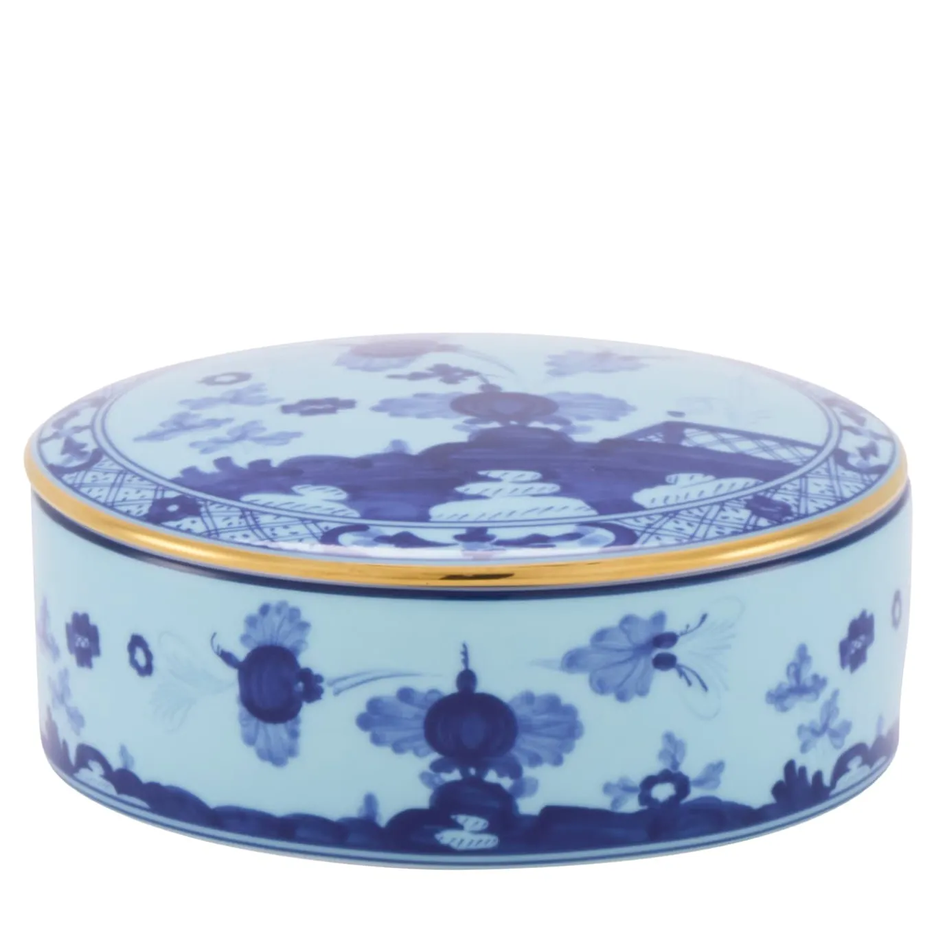 Scatola Portaoggetti Grande Rotonda Oriente Italiano Iris