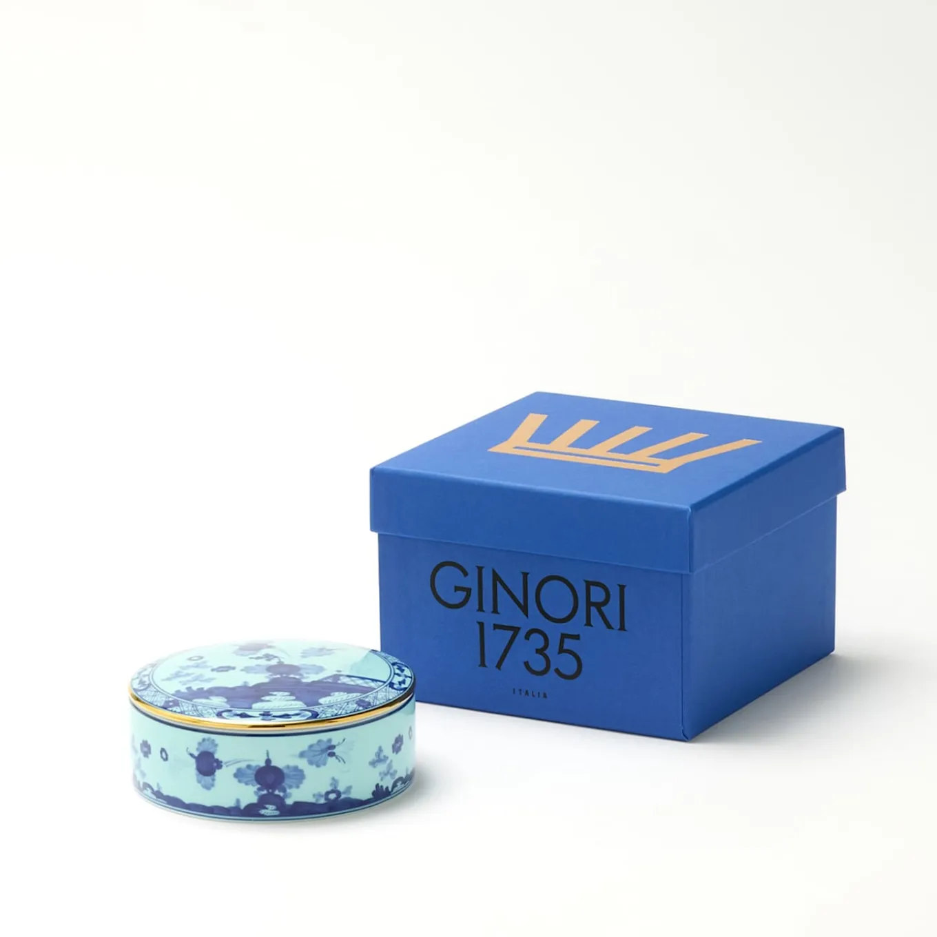 Scatola Portaoggetti Grande Rotonda Oriente Italiano Iris