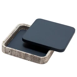 Scatola quadrata in pelle e marmo Giza #6