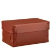 Scatola Snob in pelle rossa