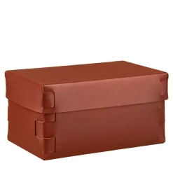 Scatola Snob in pelle rossa