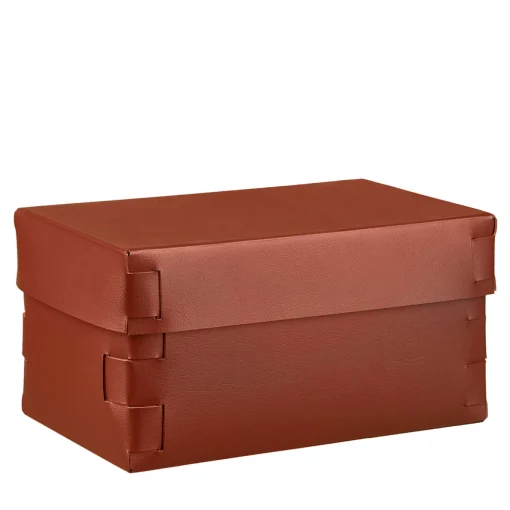 Scatola Snob in pelle rossa