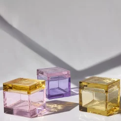 Scatola Viola Chiaro In Cristallo Palmi