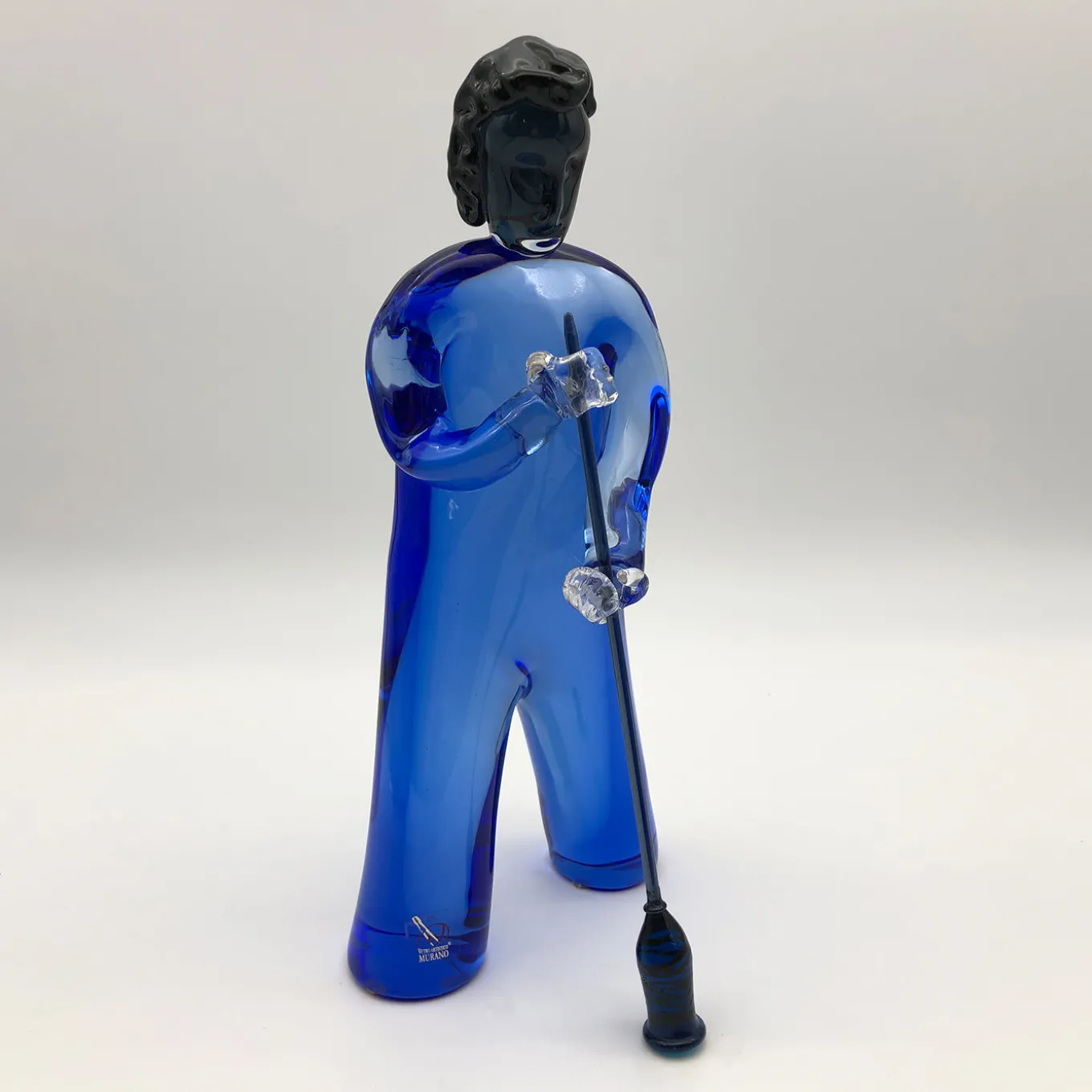 Scultura blu Soffiatore di Toso Cristiano