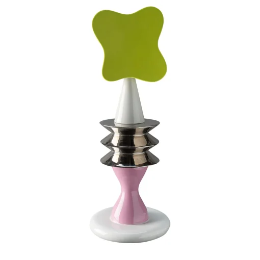 Scultura decorativa Totem verde bianca e rosa di Karim Rashid