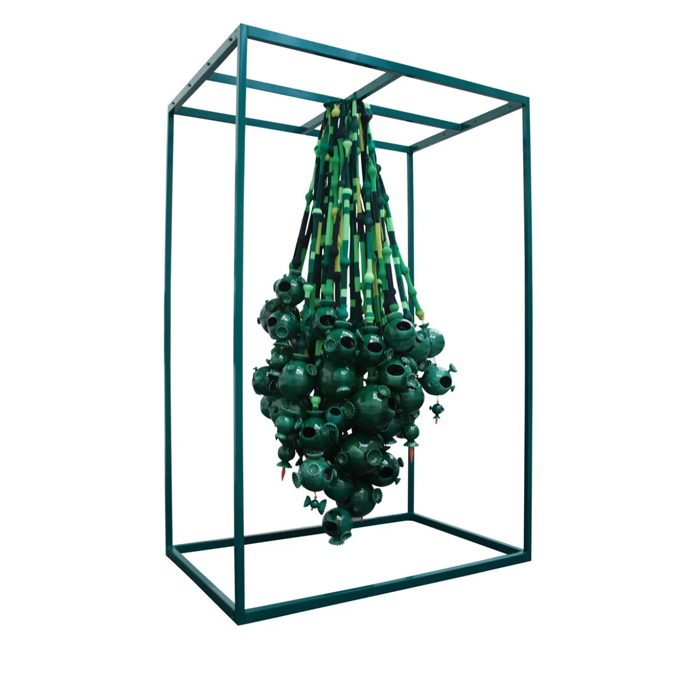 Scultura di bolle verdi