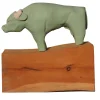 Scultura di bufalo verde