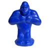 Scultura di gorilla blu elettrico