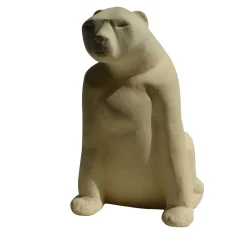 Scultura di pantera bianca