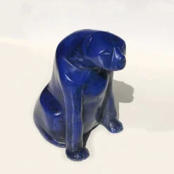 Scultura di pantera blu navy
