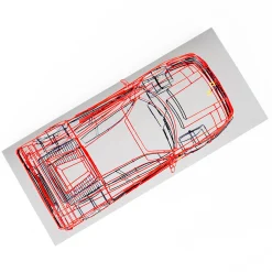 Scultura Ferrari in filo metallico